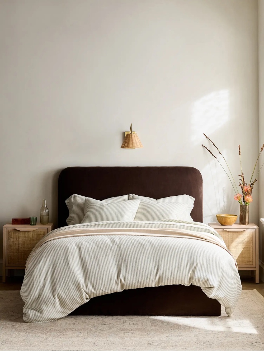 NWOT Quince European Linen Duvet Cover Only, Full/Queen, Willowleaf/White Stripe - Picture 3 of 10